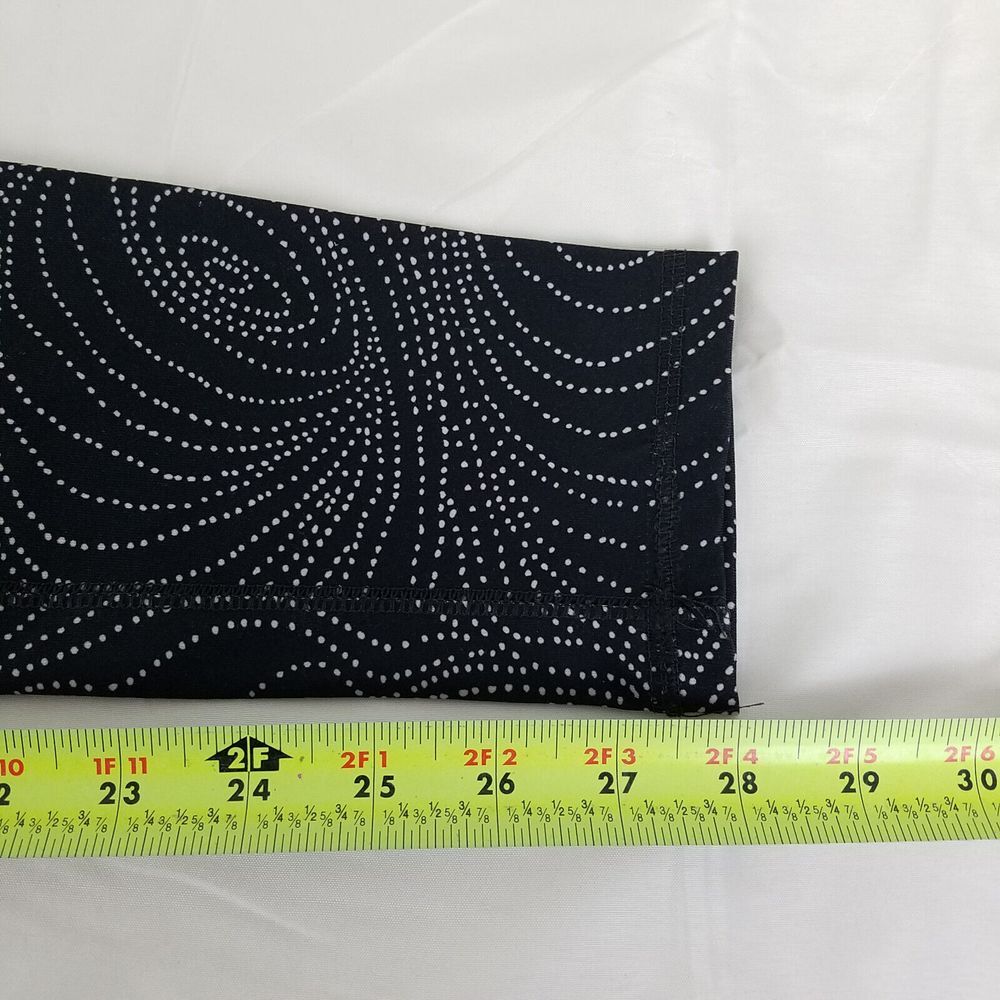 Mossimo Leggings Womens XS Black Low Rise Geometric Print Pants W22 x L28 - Picture 8 of 9